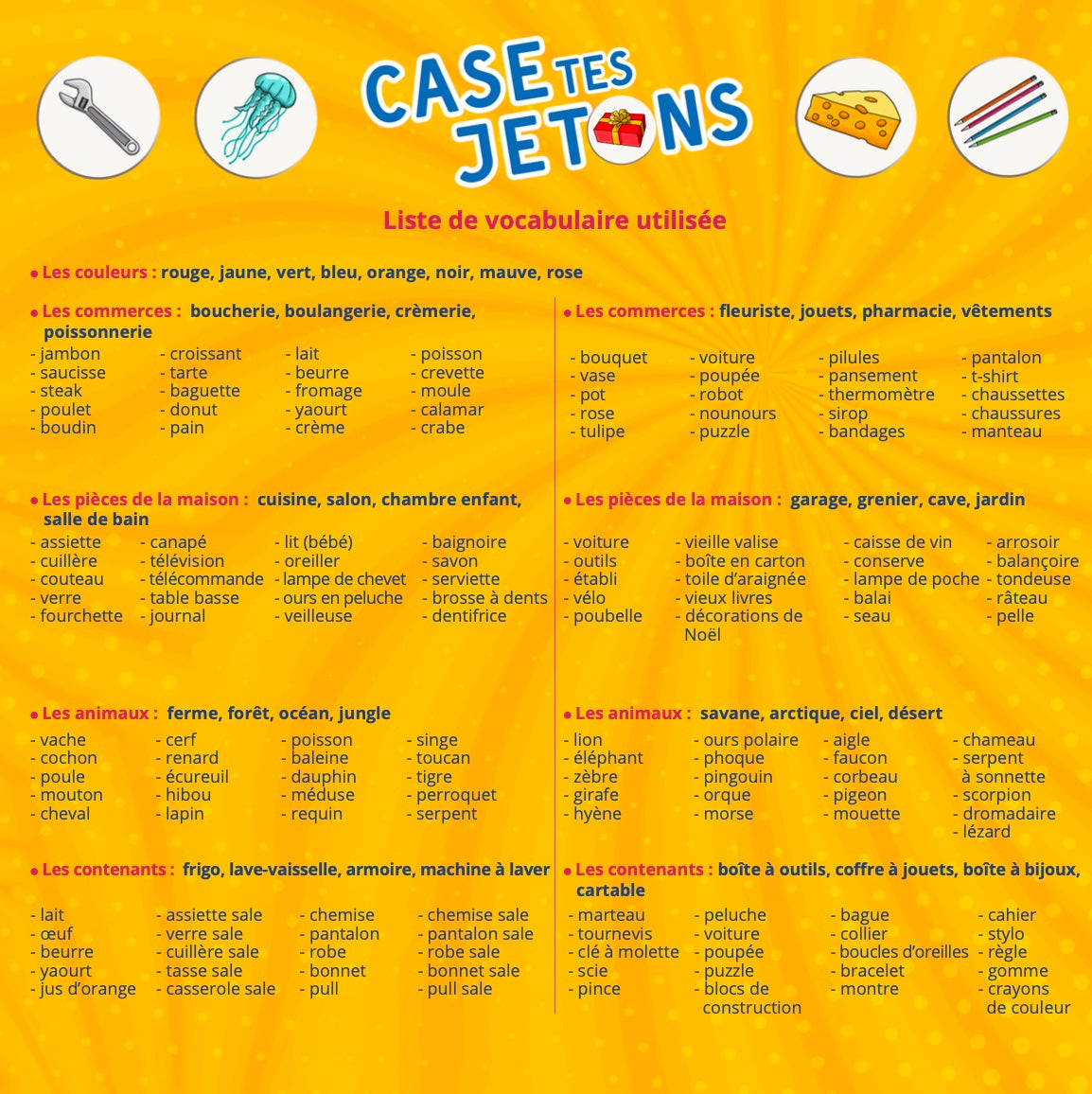 CASE TES JETONS | NIVEAU 1