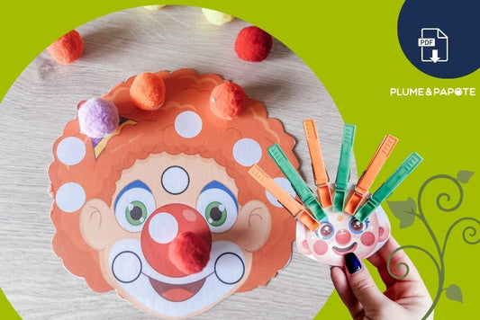 Apprendre les couleurs : 2 jeux clown à imprimer pour enfants