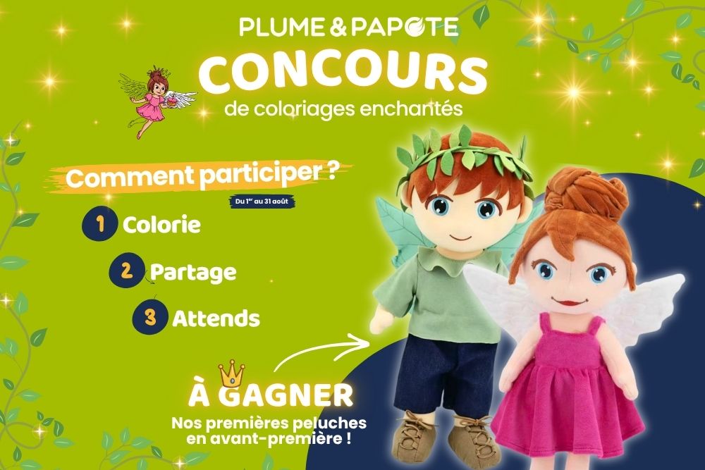 Concours coloriage de l'été : gagnez les premières peluches Plume&Papote