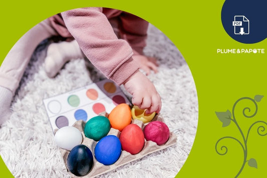Activité de Pâques : un jeu d'œufs colorés à reproduire