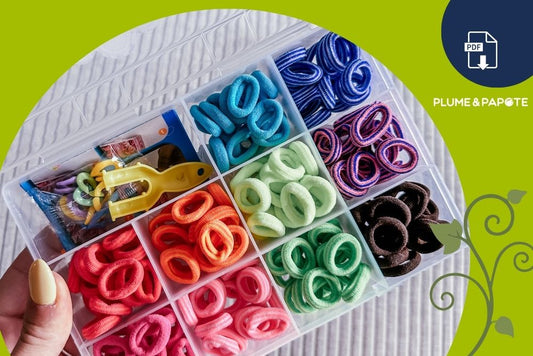 Activité couleurs : un jeu d'élastiques colorés à imprimer à moins de 2 €