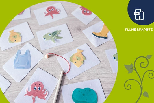 Pêche aux animaux marins : un jeu de vocabulaire à imprimer