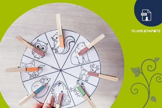 Roues à pinces : une activité à imprimer pour les enfants