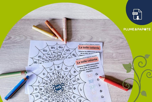 Activité Halloween : la toile d'araignée des voyelles