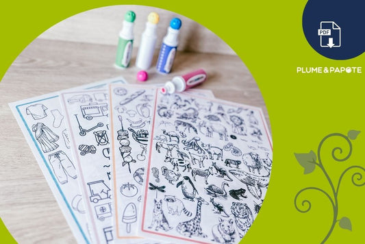4 planches à imprimer pour enrichir le vocabulaire